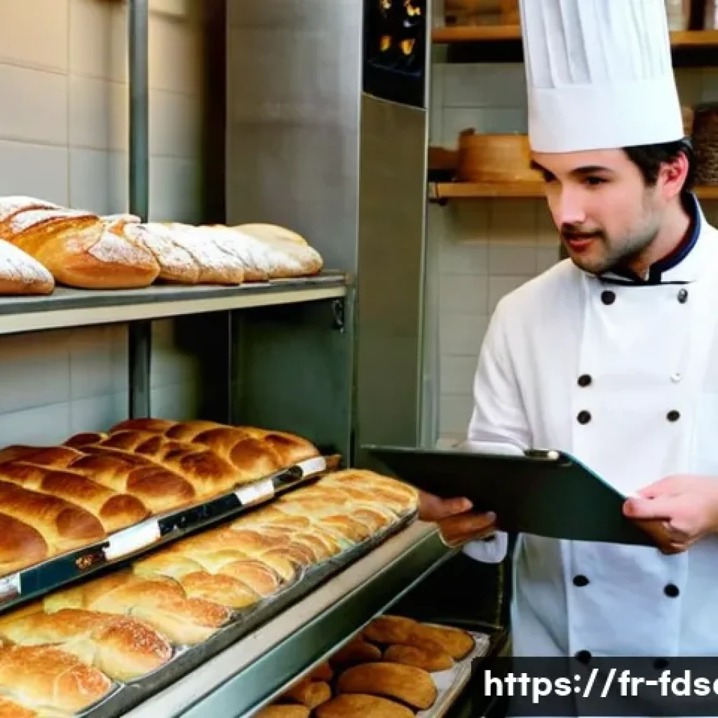식품위생사 직업으로서의 장점과 단점 - **Prompt 1: Artisan Bakery Inspection**
"A diligent female food hygiene professional, appearing ...
